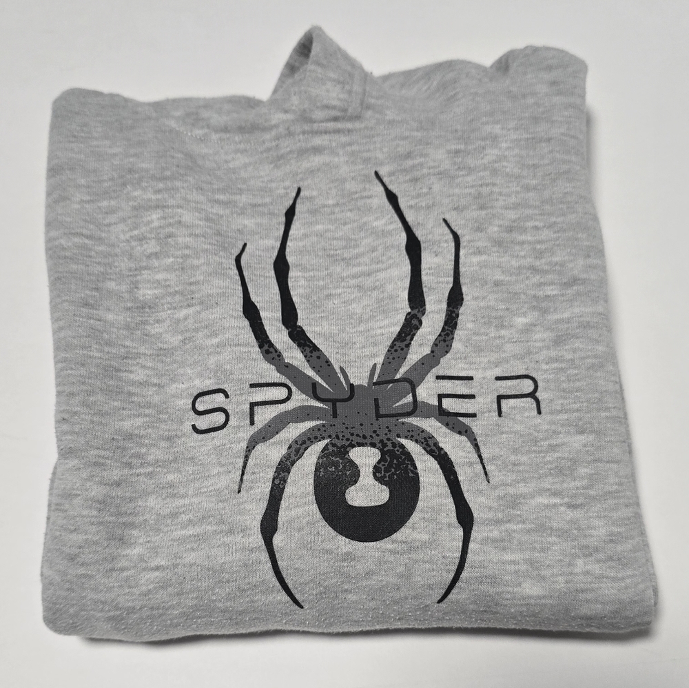 Gray Spider Logo Boy's Size 5/6 Fleece Hoodie - Picture 6 of 10
